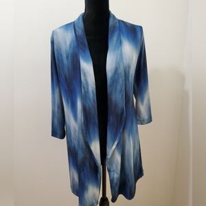 Chico's Blue and White Gradient Cardigan Size M